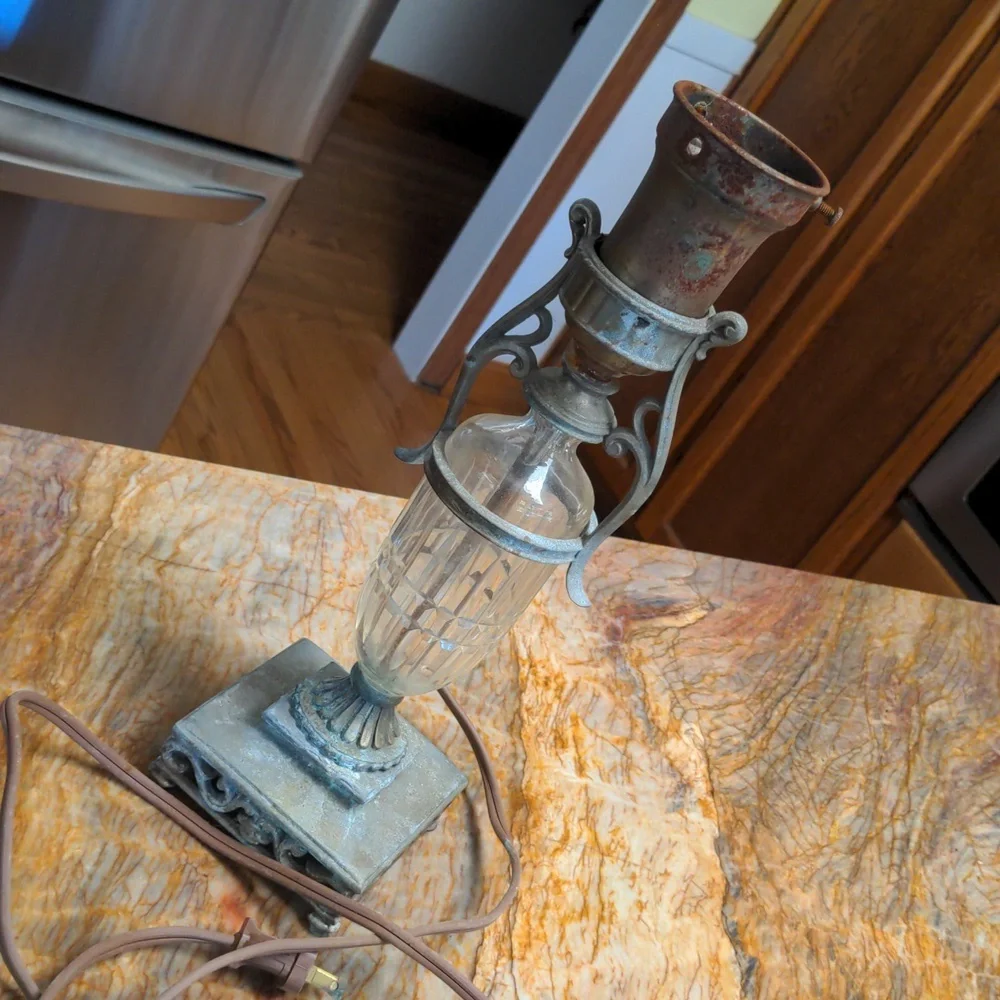 Vintage Crystal Brass lamp